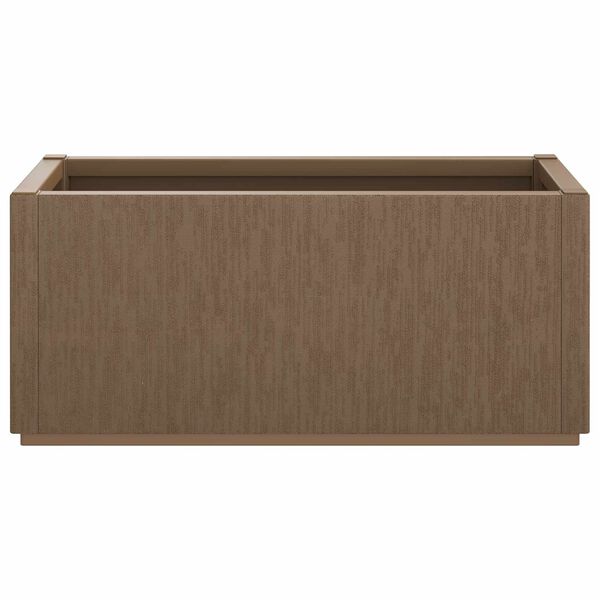 vidaXL Caja de Flores de Jard&iacute;n Marr&oacute;n 80 x 36 x 35 cm PP