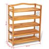 Estante para zapatos de madera de 5 niveles