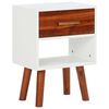 vidaXL Mesita de noche de madera maciza de acacia 40x30x57 cm