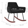 vidaXL Silla mecedora de terciopelo negro