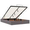 vidaXL Estructura cama otomana colchón cuero sintético gris 140x200cm
