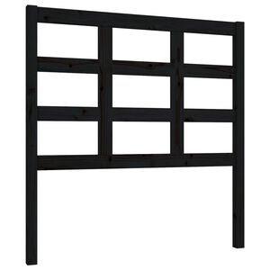 vidaXL Cabecero de cama madera maciza de pino negro 95,5x4x100 cm