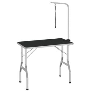 vidaXL Mesa de aseo ajustable para perros con 1 lazo