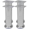 vidaXL 4x Patas de sof&aacute; redondas cromadas 180 mm
