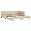 vidaXL Sof&aacute; cama nido tela crema 90x200 cm