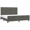 vidaXL Estructura de cama sin colch&oacute;n terciopelo gris oscuro 160x200cm