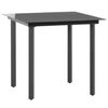 vidaXL Set de comedor de jard&iacute;n de 3 piezas PVC rat&aacute;n negro
