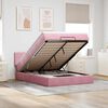 vidaXL Estructura cama otomana con colch&oacute;n terciopelo rosa 140x190 cm