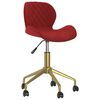 vidaXL Silla de oficina giratoria de terciopelo rojo tinto