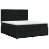 vidaXL Cama box spring con colch&oacute;n Negro 200 x 200 cm Tela