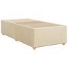 vidaXL Cama box spring con colch&oacute;n tela color crema 90x200 cm