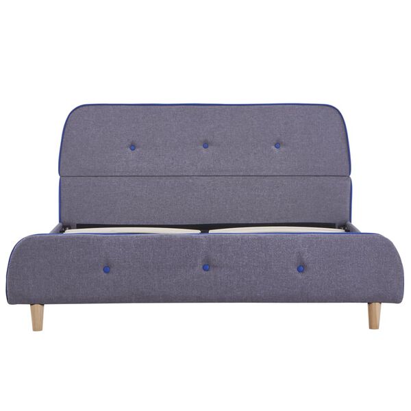 vidaXL Estructura de cama sin colch&oacute;n tela gris claro 140x200 cm
