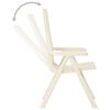 vidaXL Sillas de jardín reclinables 2 unidades plástico blanco