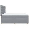 vidaXL Cama box spring con colch&oacute;n tela gris claro 180x200 cm