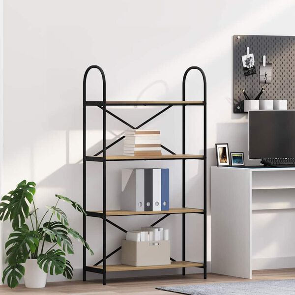 vidaXL Estante de libros Roble artesanal 80 x 30 x 146 cm