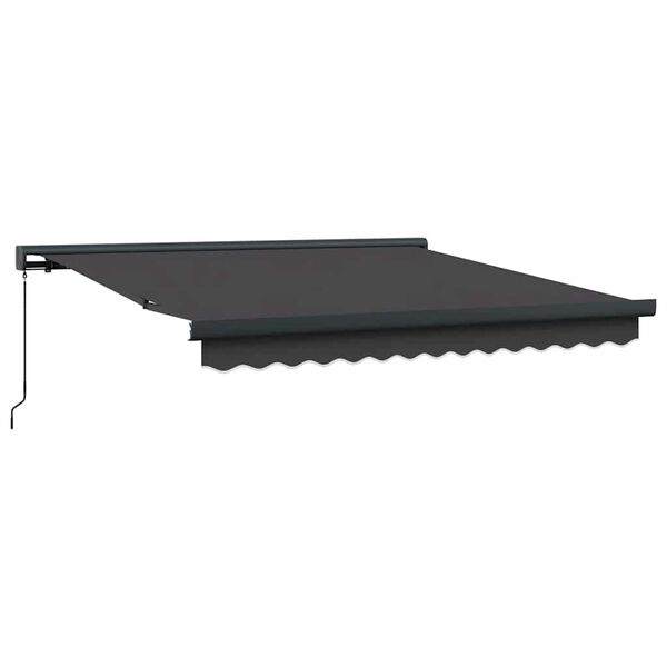 vidaXL Toldo retr&aacute;ctil aluminio y tela gris antracita 3x2,5 m