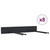 vidaXL Estantes de pared de jard&iacute;n para herramientas 8 uds acero negro