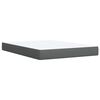 vidaXL Cama box spring con colch&oacute;n tela gris oscuro 140x190 cm