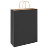 vidaXL Bolsas de papel con asas 250 uds negra 32x12x42 cm