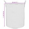 vidaXL Cesta de almacenaje algodón beige y blanco Ø38x46 cm