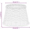 vidaXL Pantalla para lámpara mimbre marrón Ø25x17 cm