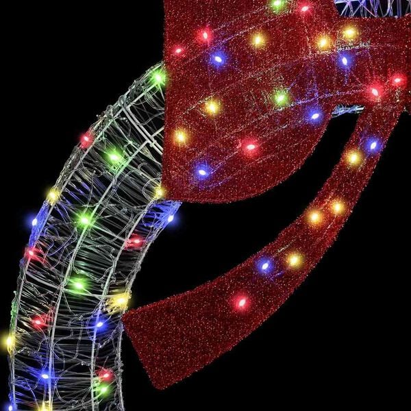 vidaXL Corona con 150 LED Multicolor 120 cm Acrílico