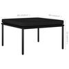 vidaXL Juego de muebles de jardín 3 piezas con cojines PVC negro