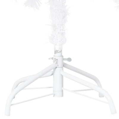 vidaXL Árbol de Navidad con luces y ramas gruesas blanco 240 cm