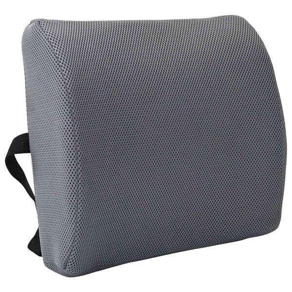 vidaXL Almohada lumbar Gris Espuma Viscoel&aacute;stica 36 x 30 x 12 cm