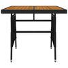 vidaXL Juego de comedor de jard&iacute;n 3 pzas rat&aacute;n sint&eacute;tico negro