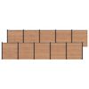 vidaXL Conjunto de valla 10 uds. 1737 x 186 cm WPC y Aluminio Marr&oacute;n