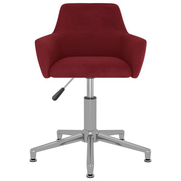 vidaXL Sillas de comedor giratorias 6 unidades terciopelo rojo tinto