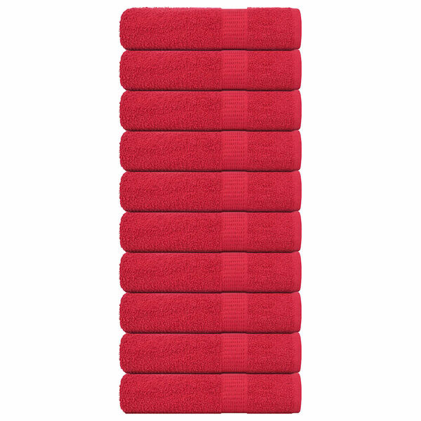 vidaXL Toallas de baño FROGN 10 uds rojo 100x150 cm 360 g/m²