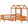 vidaXL Juego de Cama de D&iacute;a Marr&oacute;n Cera 90 x 200 cm Pino macizo