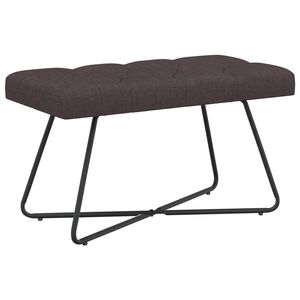 vidaXL Banco con tapicer&iacute;a con botones Marr&oacute;n Oscuro 80 x 40 x 46 cm