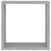 vidaXL Estantes cubo de pared 4 unidades gris sonoma 30x15x30 cm