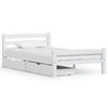 vidaXL Estructura de cama sin colch&oacute;n madera de pino blanca 90x200 cm
