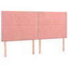 vidaXL Estructura de cama sin colch&oacute;n terciopelo rosa 160x200 cm