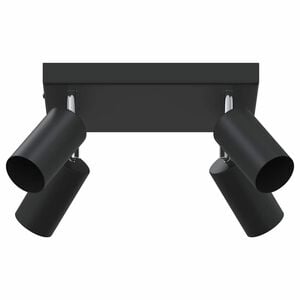 vidaXL Foco de techo con focos Negro 26 x 26 x 16 cm Metal