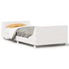 vidaXL Estructura de cama sin colch&oacute;n madera maciza blanca 75x190 cm