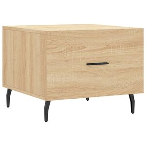 vidaXL Mesa de centro madera contrachapada roble Sonoma 50x50x40 cm