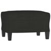 vidaXL Sill&oacute;n con taburete tela negro 60 cm