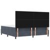 vidaXL Cama tipo Box Spring Gris oscuro 200 x 200 cm Terciopelo