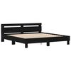 vidaXL Estructura de cama con LED Roble Negro 200 x 200 cm