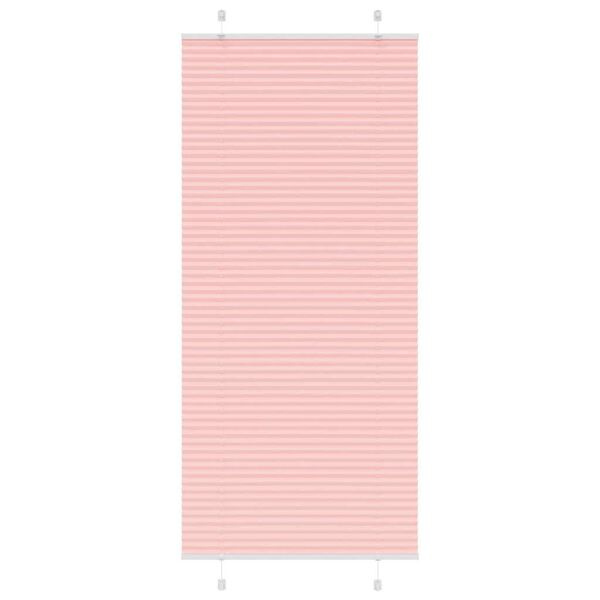 vidaXL Estor Plisado rosa 85x200 cm Tela Ancho 84,4 cm Poli&eacute;ster