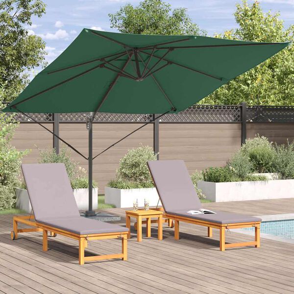 vidaXL Parasol Roma Verde 286 x 284 x 265 cm Aluminio y poliéster