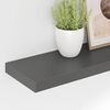 vidaXL Estante flotante de pared 2 uds MDF gris brillo 80x23,5x3,8 cm