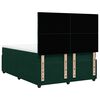 vidaXL Cama box spring con colch&oacute;n terciopelo verde oscuro 160x200 cm