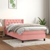 vidaXL Cama box spring con colch&oacute;n terciopelo rosa 80x200 cm