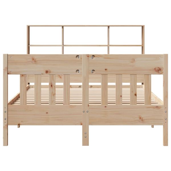 vidaXL Estructura de cama sin colch&oacute;n madera maciza de pino 160x200 cm